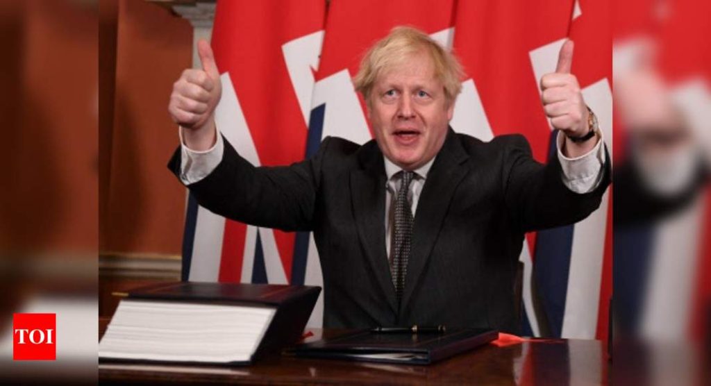 UK Prime Minister Boris Johnson signs Brexit trade deal - Times of India