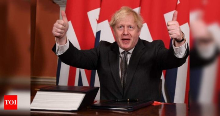 UK Prime Minister Boris Johnson signs Brexit trade deal - Times of India