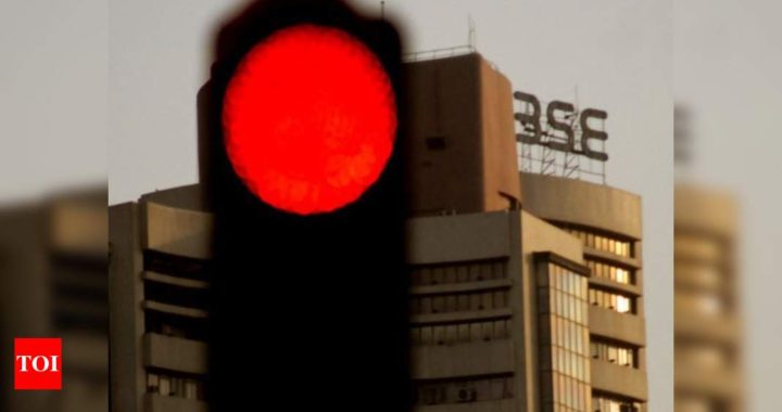 Benchmarks fall for 6th session; sensex dives 588 points - Times of India