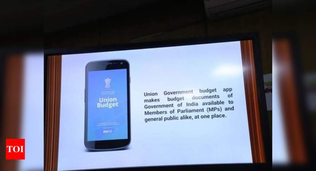 Budget 2021: Finance minister launches Union Budget mobile app - Times of India