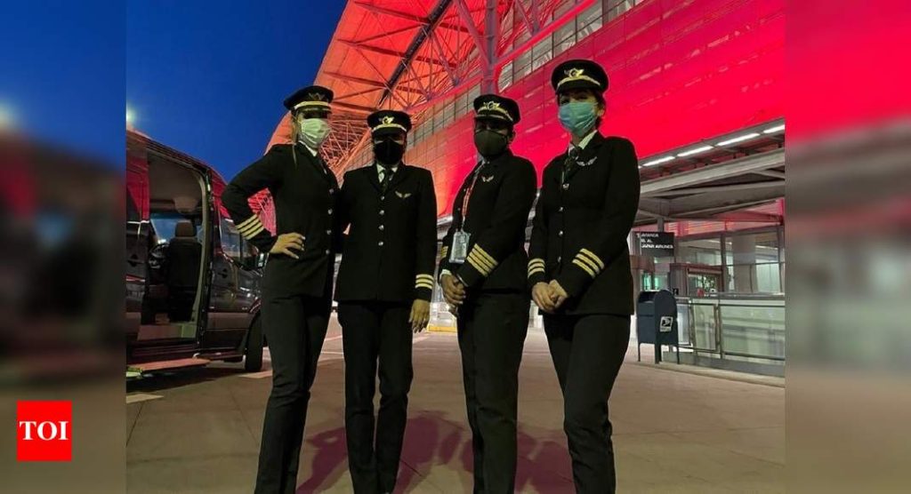 Flown by 4 women pilots, AI SFO-BLR polar route flight set to take off - Times of India