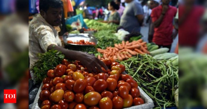 Retail inflation eases to 4.06% in January; factory output grows 1% in December - Times of India