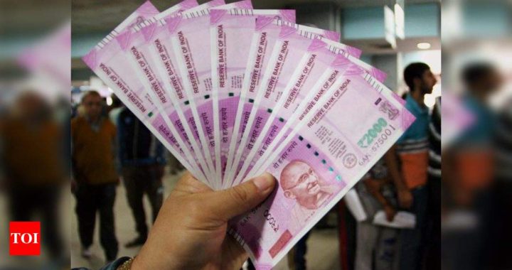 Rupee sinks 105 paise, worst fall since March - Times of India