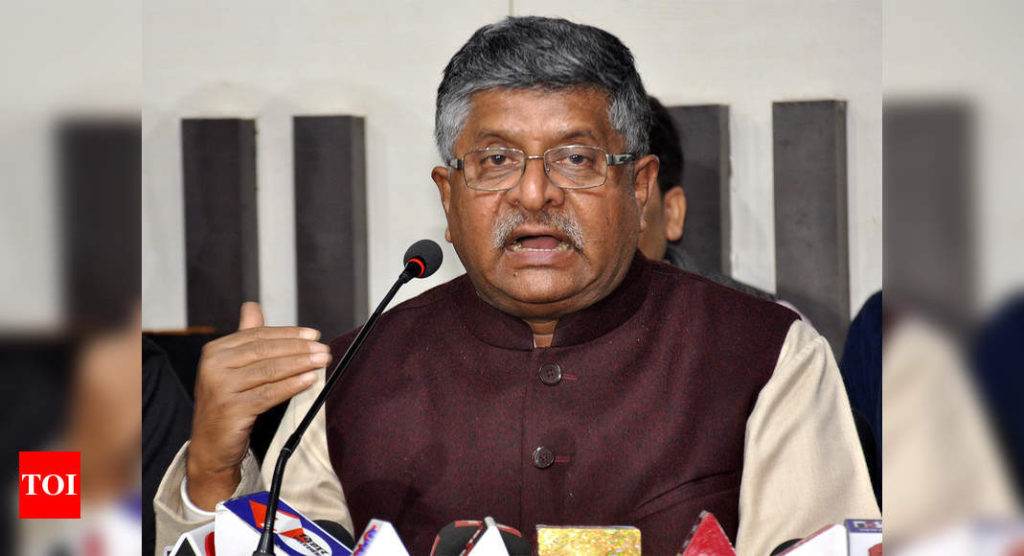 PM Modi biggest victim of campaign based on falsehood, says Ravi Shankar Prasad - Times of India