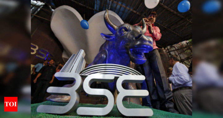 sensex today:  Sensex surges 1,128 points led by gains in IT, metal, financial stocks; Nifty ends at 14,845 - Times of India