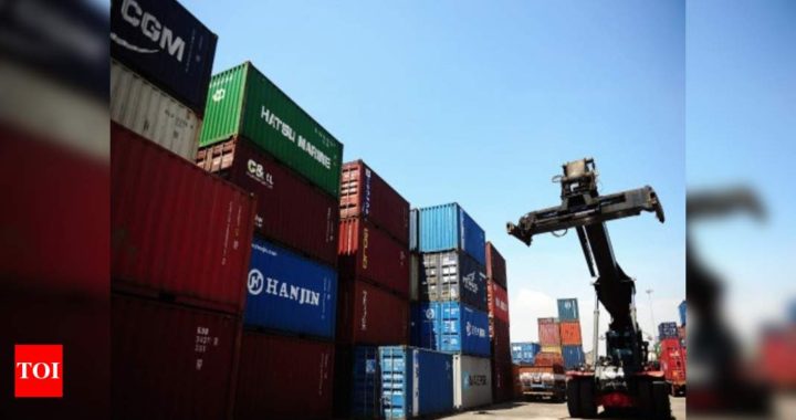 Exports jump 58.23% to record $34 bilion in March; 7.4% dip in 2020-21 - Times of India