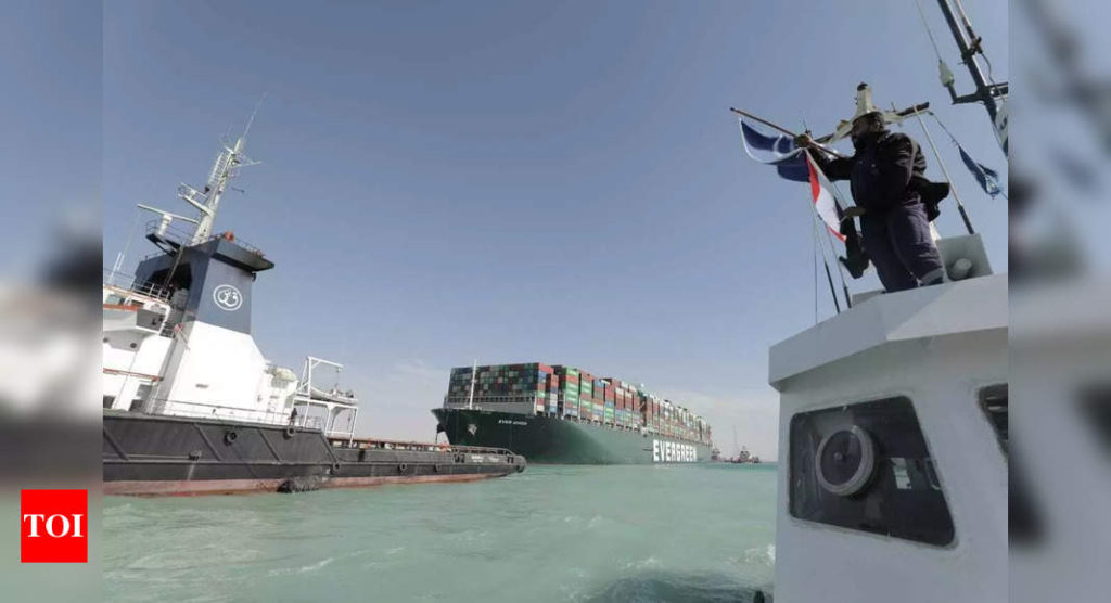 Suez Canal says close to clearing backlog after ship dislodged - Times of India