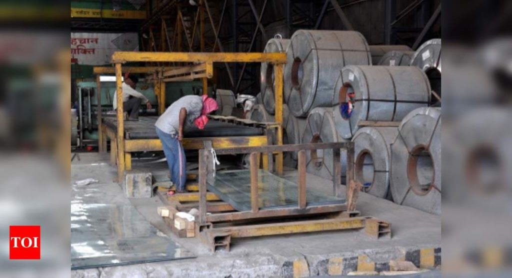 April factory growth soars 134% on low base effect - Times of India