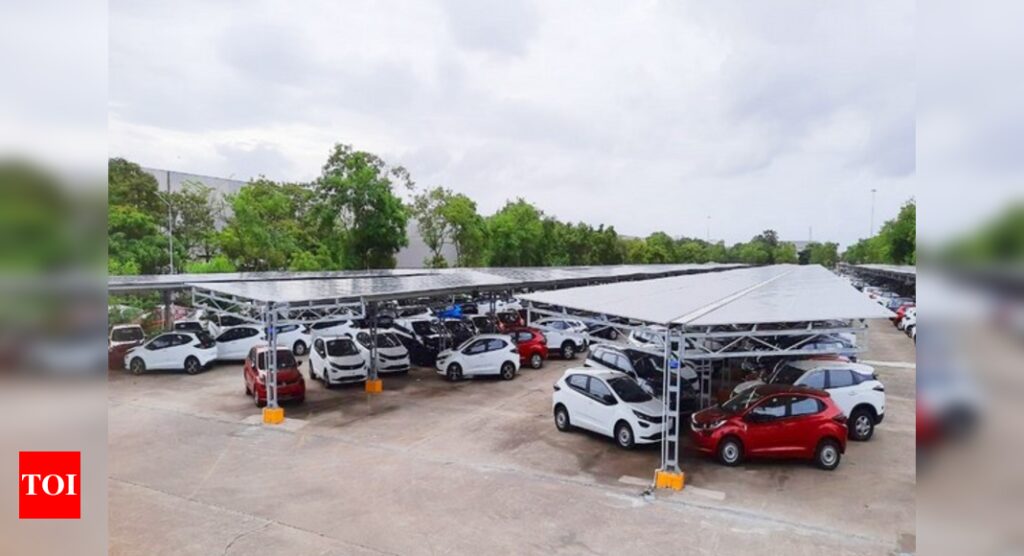 Tata Motors, Tata Power inaugurate India's largest solar carport in Pune - Times of India