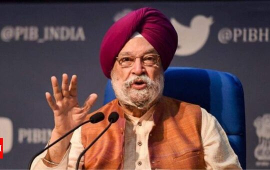 Big part of Rs 3.4 lakh crore petroleum cess used for free vaccine, poor: Hardeep Puri - Times of India