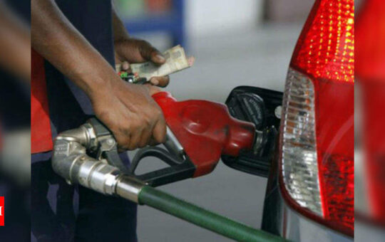Excise duty rates on petrol, diesel calibrated to generate resources for infra development: Finance ministry - Times of India
