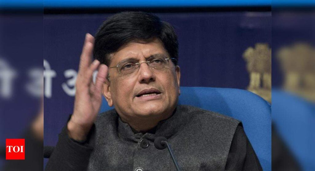 India Inc must invest in startups to help retain local talent, ideas: Commerce and industry minister Piyush Goyal - Times of India