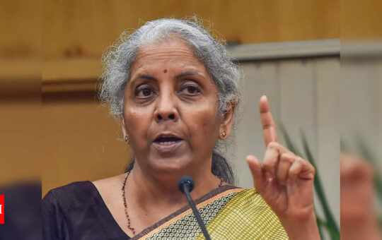 Banks should embrace digitisation to ensure govt schemes reach needy: Nirmala Sitharaman - Times of India