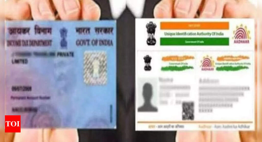 Deadline for linking Aadhaar with PAN card extended till March 31, 2022 - Times of India
