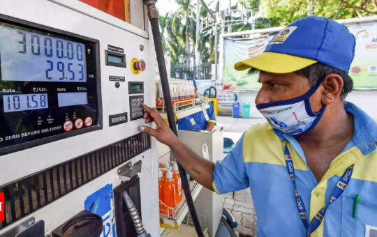 Fuel prices hit fresh record on crude shock - Times of India