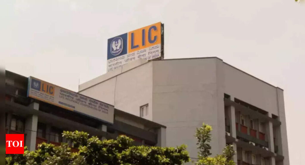 LIC shares decline over 3% on lower earnings - Times of India