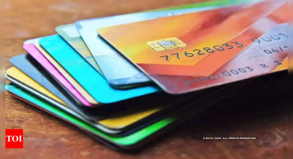 Credit card spends hit record Rs 1.1 lakh crore - Times of India