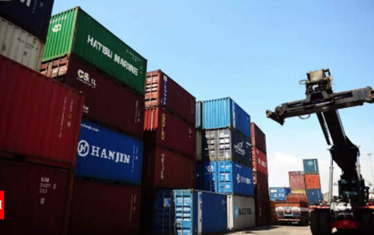 Exports up 15.46% to $37.3 billion in May; trade deficit widens to $23.33 billion - Times of India