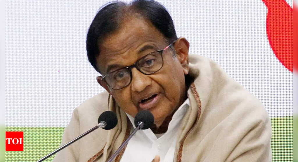 Goal of $5 trillion GDP appears to be case of 'shifting goalposts': Chidambaram | India News - Times of India