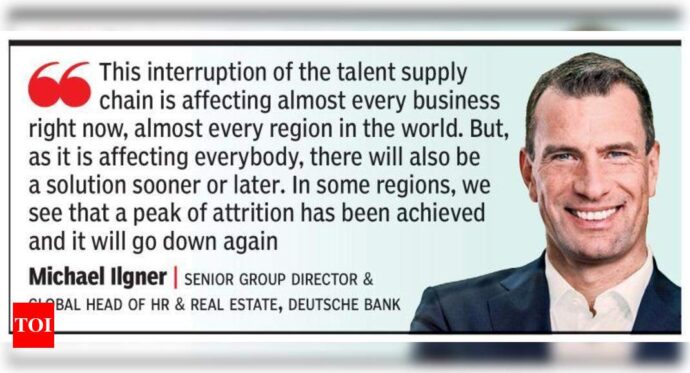 India saw 42% of Deutsche Bank’s global hires - Times of India