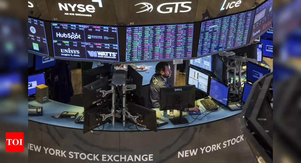 US stocks: Wall Street ends lower as economic data fails to ease rate hike angst - Times of India