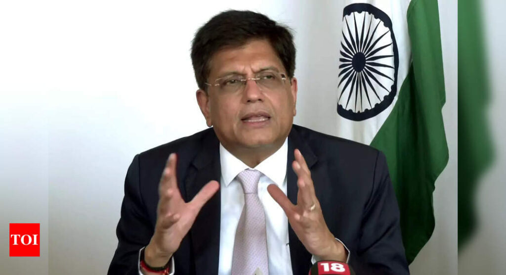 piyush goyal: Piyush Goyal suggests customs duty on digital exporters - Times of India