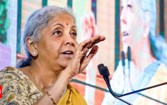 Nirmala Sitharaman: Govt to review new taxes levied on crude, diesel, ATF every fortnight | India Business News - Times of India
