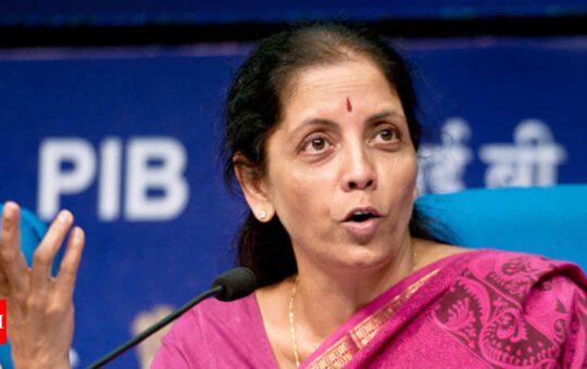 3.5 lakh crore raised as cess in 2021-2022 & spent through states: Nirmala - Times of India
