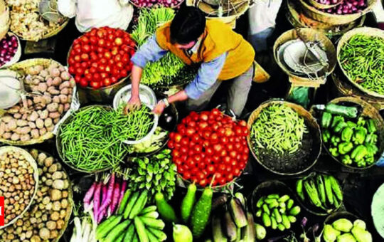 Retail inflation moderates to 5 month low of 6.7% in July - Times of India