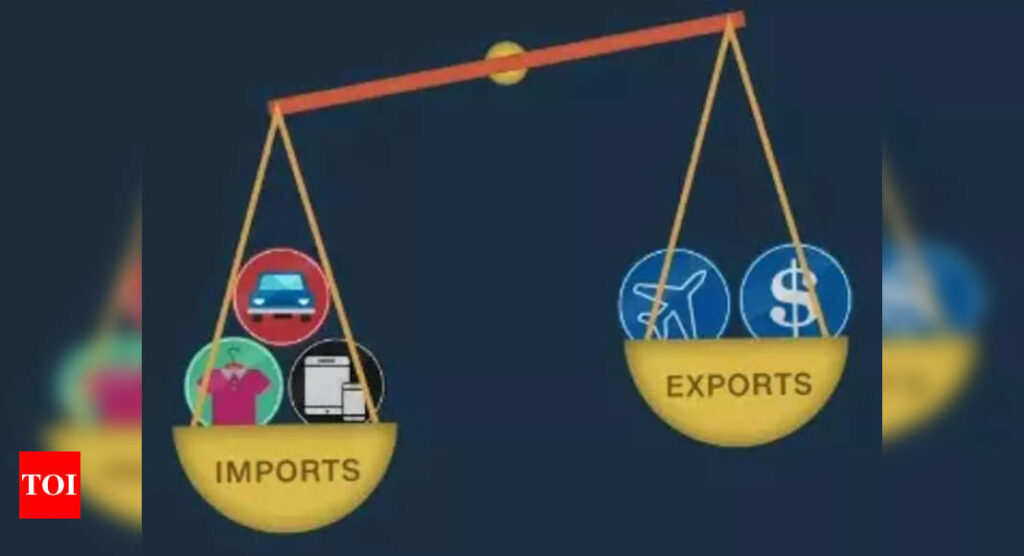 Exports stay flat at $33 billion in August; trade deficit widens to $29 billion - Times of India