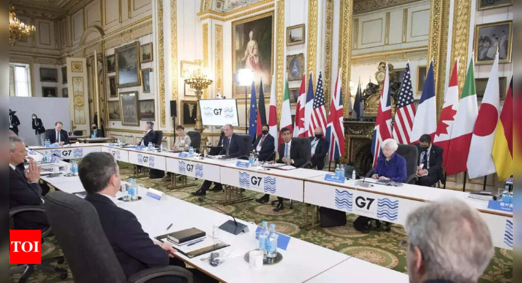 G7 finance chiefs agree on Russian oil price cap but level not yet set - Times of India