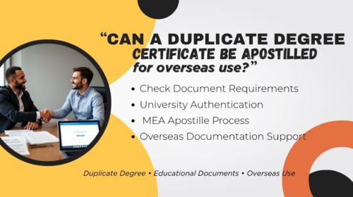 Can a Duplicate Degree Certificate Be Apostilled for Overseas Use?