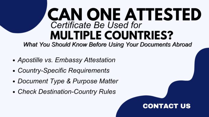 Can One Attested Certificate Be Used for Multiple Countries? What You Should Know