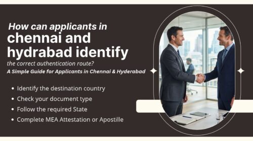 How Can Applicants in Chennai and Hyderabad Identify the Correct Certificate Authentication Route?