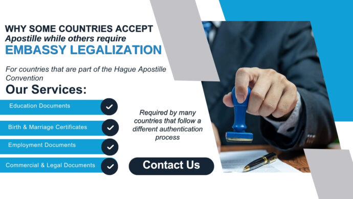 Why Some Countries Accept Apostille While Others Require Embassy Legalization